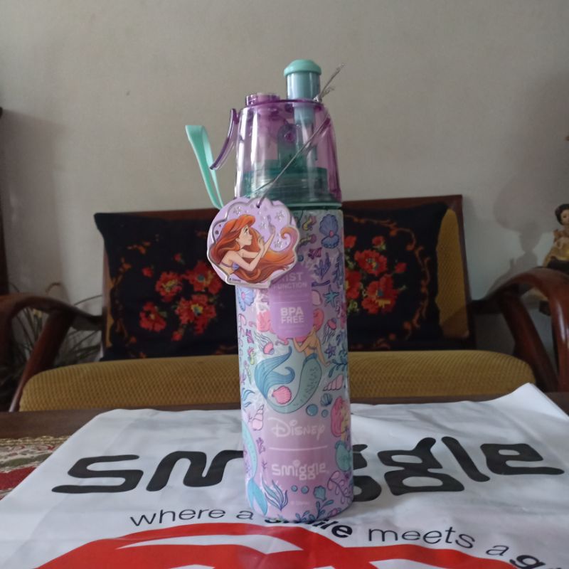 Smiggle bottle steel spritz Disney Princess Ariel original