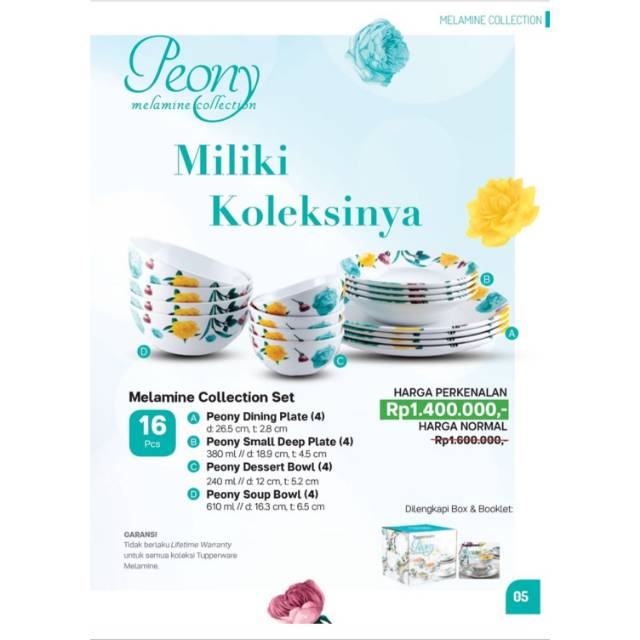 Peony Melamine Collection - Tupperware
