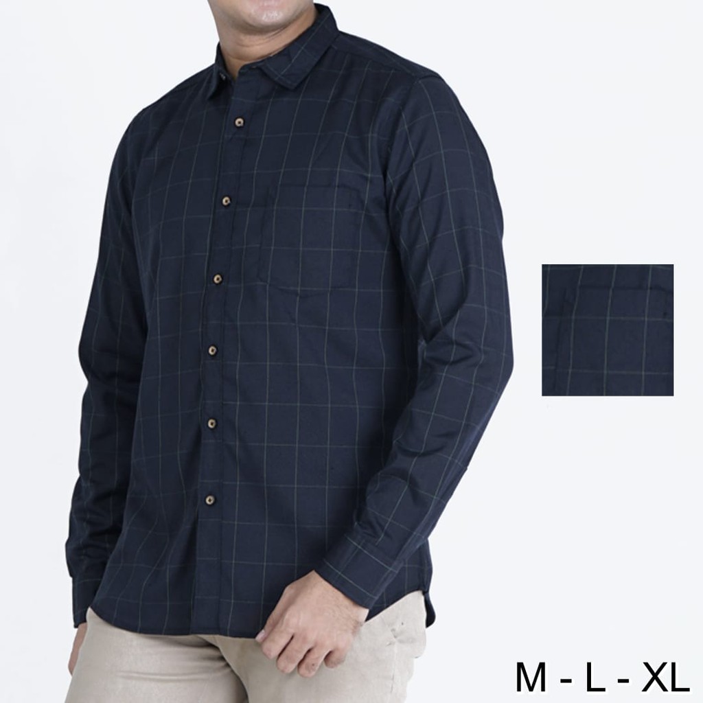 Kemeja Flanel Casual Pria merk Esprit Bahan Premium #fl.esprit.03