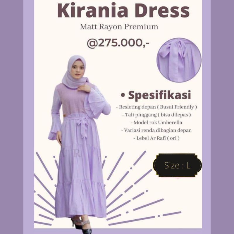 Terlaris✅Terbaru✅COD✅Dress Cantik By Arrafi ||Dress Kirania