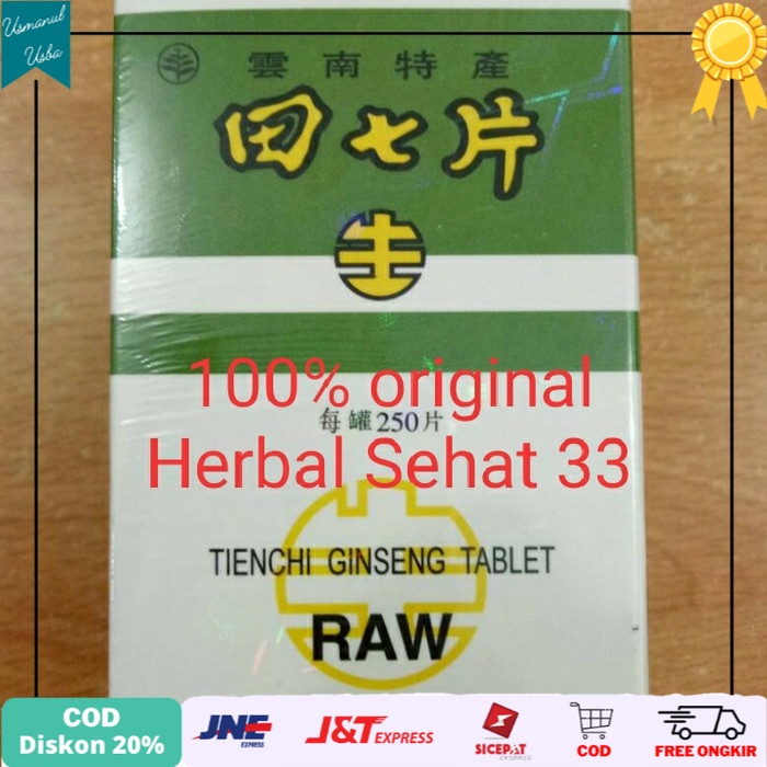 

◾COD◾ TIENCHI GINSENG TABLET RAW