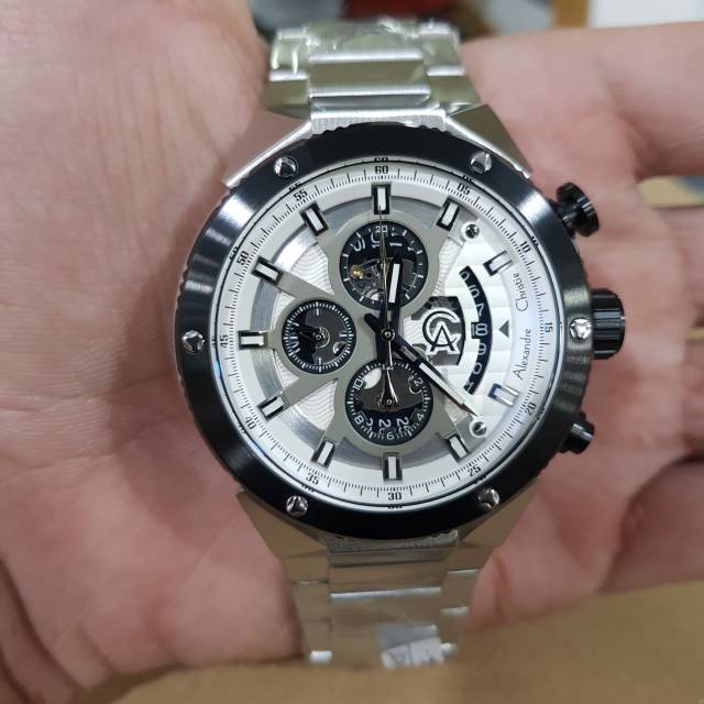 Jam Tangan Pria Alexandre Christie AC6461 Silver Original
