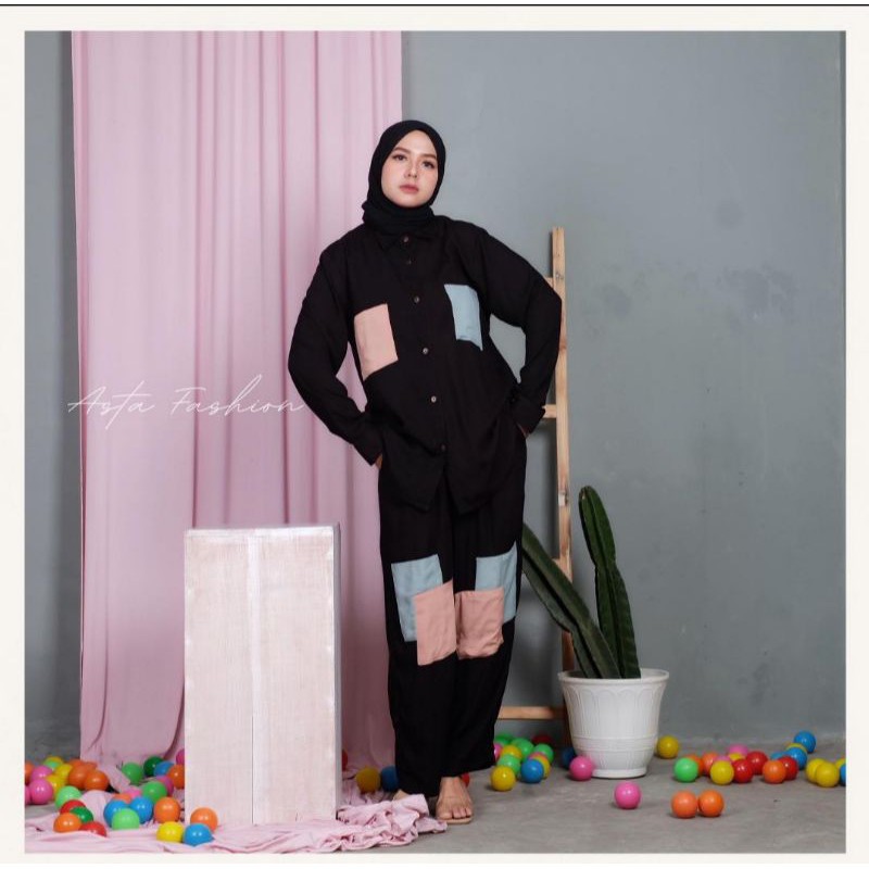 baju setelan atas bawah wanita