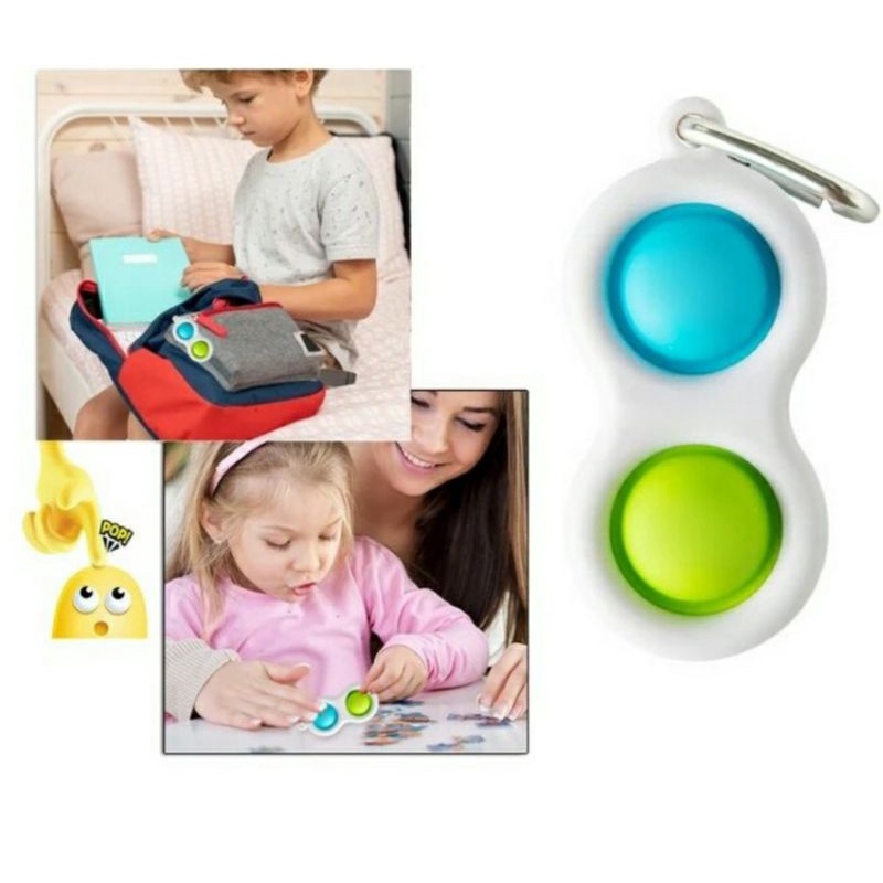 Gantungan Pop it Simple Dimple hole Mainan Pencetan Dimple-3