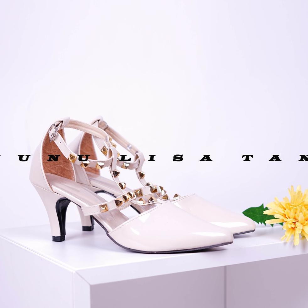 ✓PROMO✓ NunuLisaTan - 3 warna Termurah High Heels Wanita Terbaru cantik Sepatu Hak 5cm Klip Klip