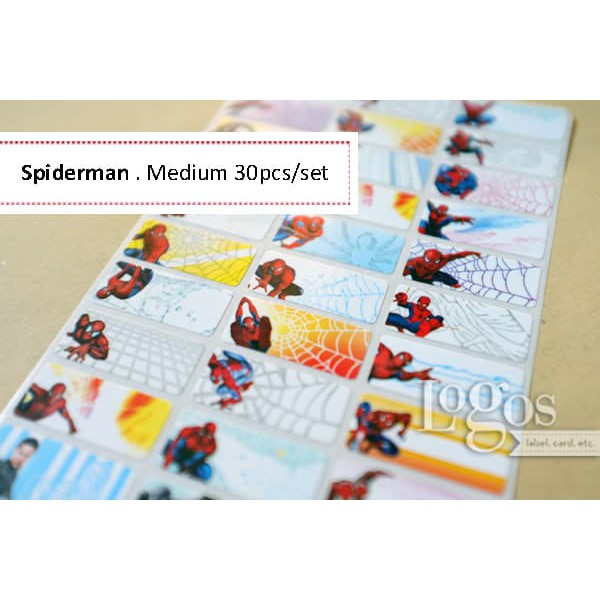 

TERLARIS!! Spiderman Sticker MEDIUM Label nama Stiker spider man amazing laba net UNIK
