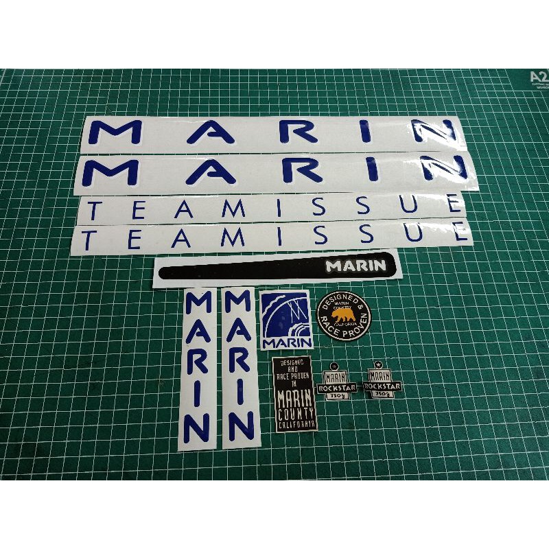 stiker sepeda Marin team issue