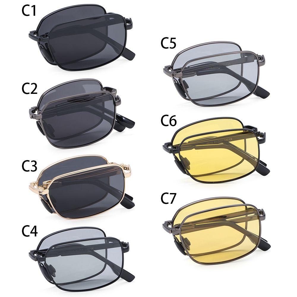 Chookyy Kacamata Hitam Pria Portable Kacamata Lipat Photochromic Sunglasses