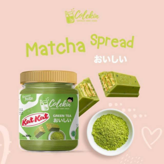 

Selai Kekinian / Selai Kit Kat Matcha / Selai Jaman Now / Selai Kit Kat / Selai Matcha / Selai Colek