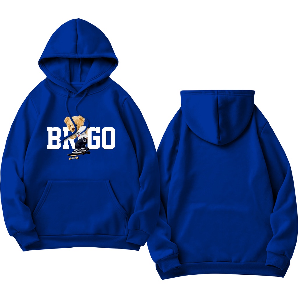 Sweater Hoodie BRIGO Sablon DTF Fleece Cotton || BRIGO Jumper Hoodie Beruang Skateboard M-XXL (Pria &amp; Wanita) Free stiker&amp;Gantungan Kunci