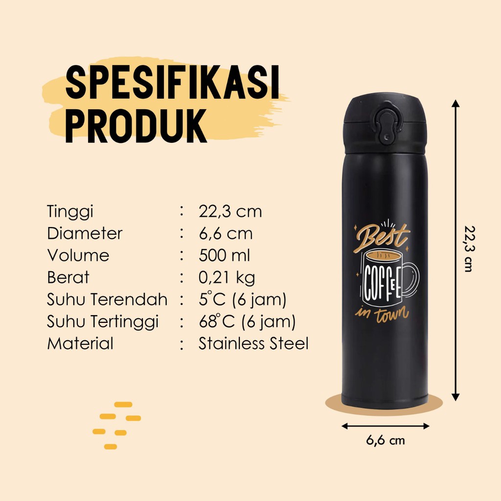 TUMBLER STAINLESS TERMOS NIAGARA PRINT CUSTOM HALF PRINT ATAU 1 SISI