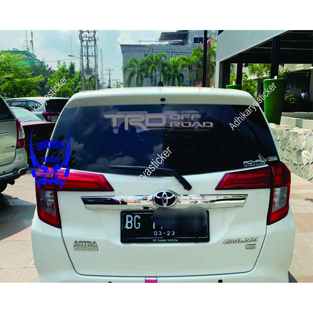 PROMO TICKER STIKER TRD SPORT TOYOTA RACING DEVELOPMENT KACA BLOK HITAM RUSH AVANZA XENIA CAYLA