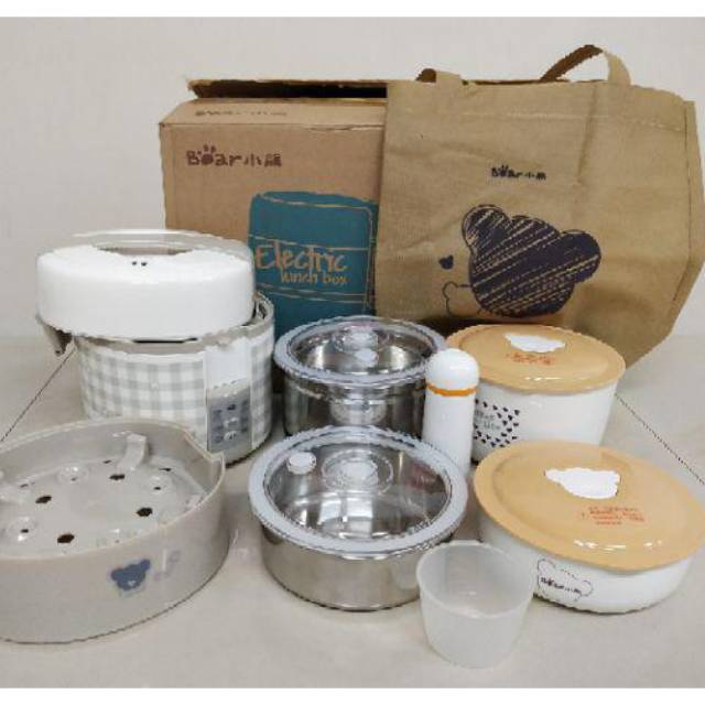 PRELOVED BEAR ELECTRIC COOKER LUNCH BOX MPASI BAYI