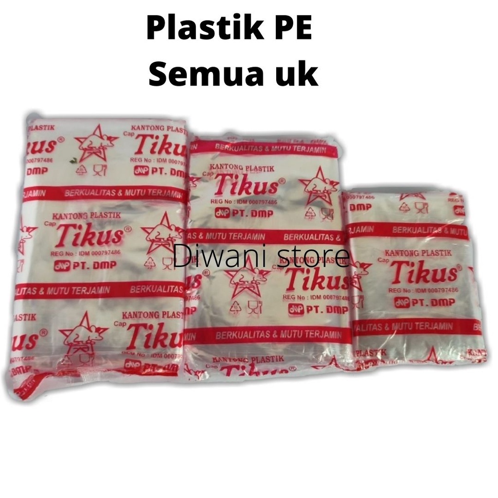 PLASTIK PP UK 9X20 12X25 14X44/Plastik PP Tikus/Plastik PP Bening