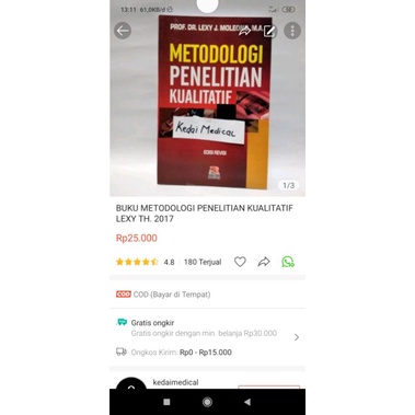 BUKU METODOLOGI PENELITIAN KUALITATIF LEXY MOLEONG