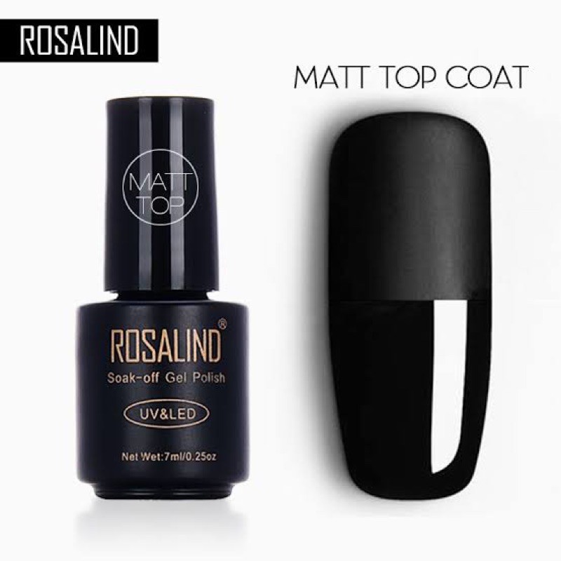 ROSALIND MATT matte top coat 10ml soak off gel polish kutek gel mate