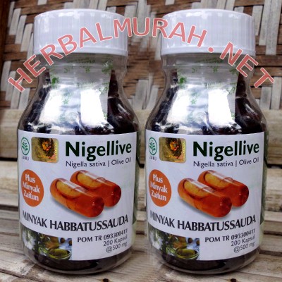 Nigellive (200 kapsul) Minyak Habbatussauda/Jinten Hitam 0bat diabetes stroke liver kolesterol