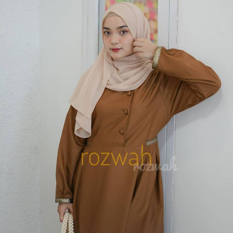 GAMIS KHAKI PEMDA ORI BY ROZWAH /PDH/PNS BAHAN TOYOBO/COD/gamis guru/SEARAGAM GURU GAMIS PEMDA/GAMIS COKLAT GURU/GAMIS PNS/GAMIS PDH