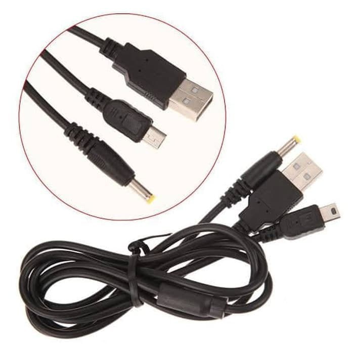 Kabel Charger PSP Kabel USB Charger Stik PS3 PSP