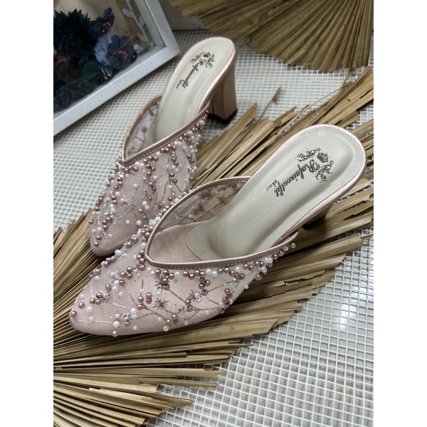 sepatu wedding sepatu wanita Yesika rosegold tinggi 7cm tahu