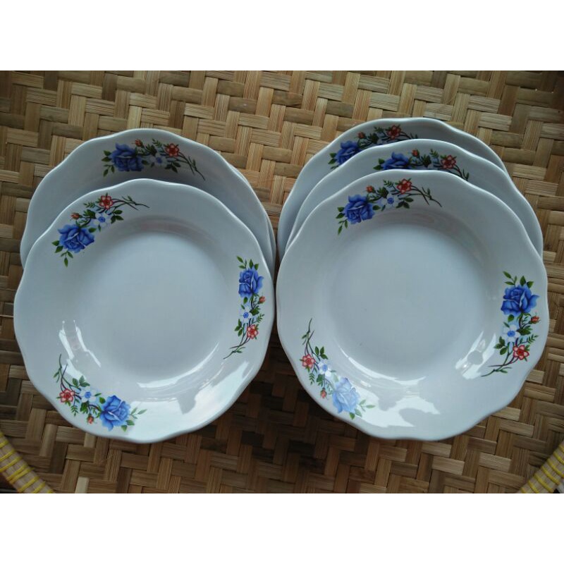 Piring Makan Piring Makan Keramik Piring Keramik Piring Rose Piring Hias Piring Motif Bunga