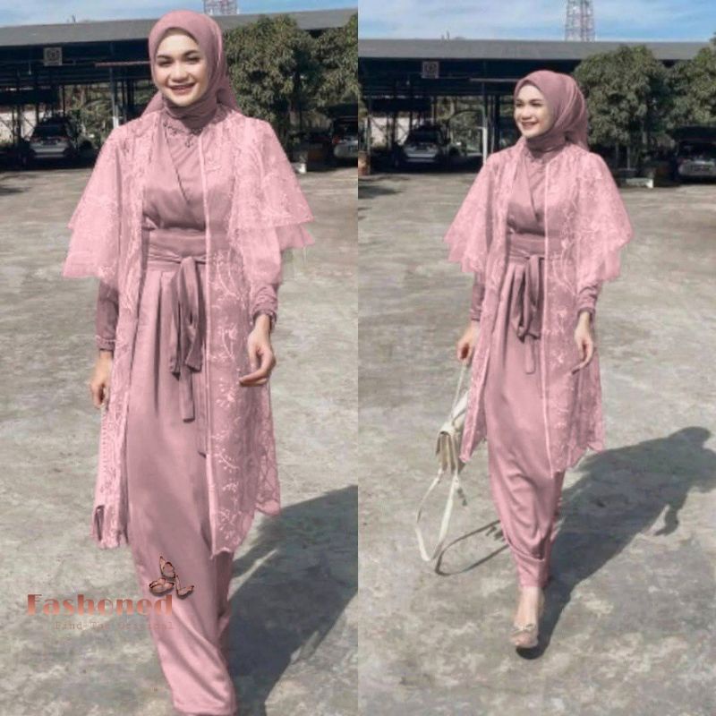 VIOLIN SET LUCIA SET DRESS KONDANGAN BRUKAT BAJU MUSLIM LEBARAN TERBARU RAYYA DRESS PESTA WISUDA REMAJA LAMARAN SET KIMONO GAMIS POLOS 2 IN 1 KARDIGAN BRUKAT WANITA WEDDING DRES GAMIS PESTA TERBARU