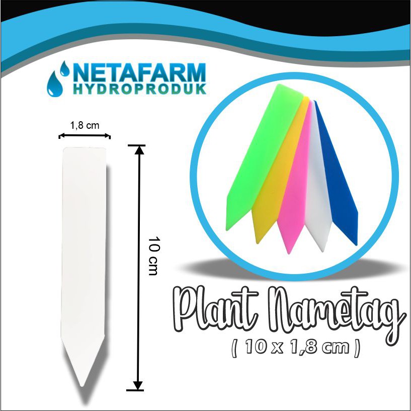 Plant Nametag / Label Tanaman Tancap Lancip 10x1,8cm - 1 set 10 pcs