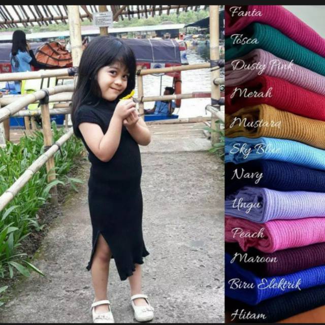 Dress rajut anak, baju anak perempuan, dress anak perempuan terbaru, dress anak import