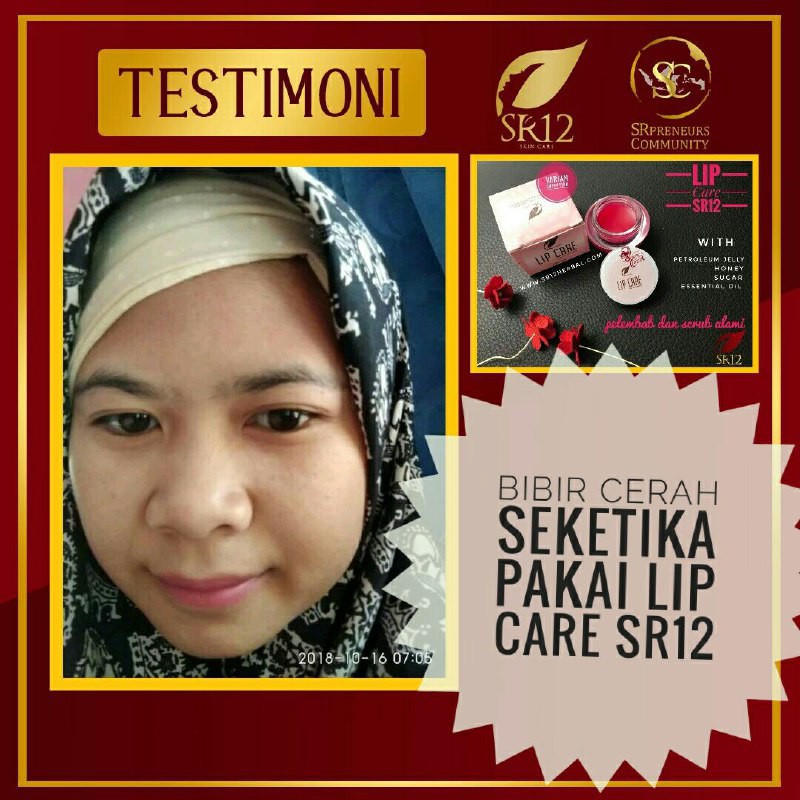 LIP CARE SR12 BEST SELLER PELEMBAB BIBIR LIP BALM PENCERAH WARNA BIBIR AMAN BPOM