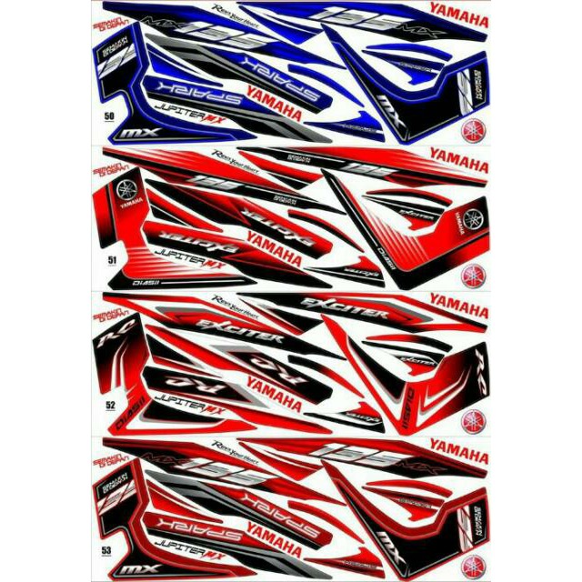 Bisa COD Sticker Striping Lis Variasi Thailand Thailook Jupiter Mx 135 Lama Old OJMX EXITER & SPARK