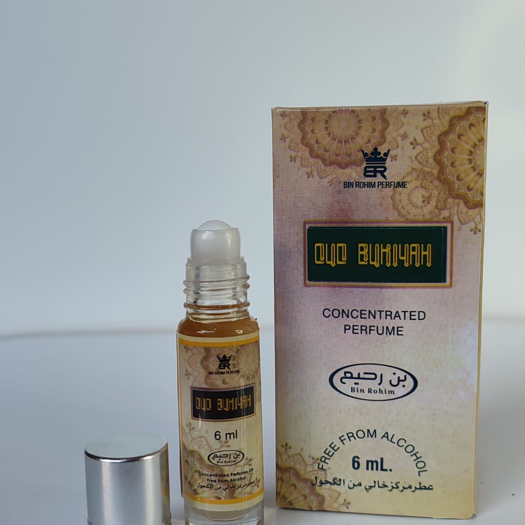 Parfum Bin Rohim Oud Bukiyah 6Ml Roll On 100% Minyak Wangi Non Alkohol