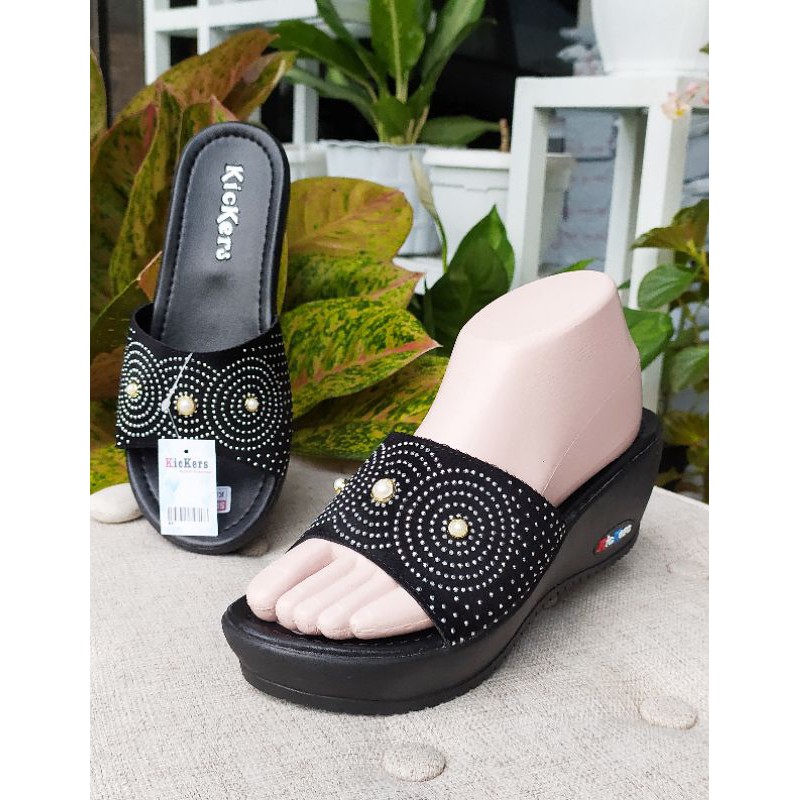 SANDAL WEDGES WANITA SLOP ANDIN SR SIZE 37-40 100% MURAH BERKWALITAS
