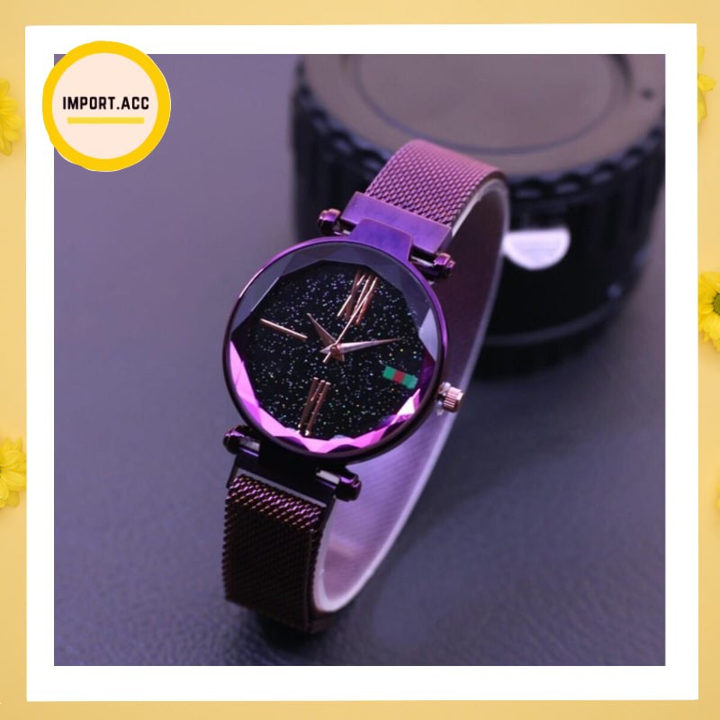 JAM TANGAN MURAH WANITA PREMIUM GC RANTAI MAGNET PASIR GLITTER GU013