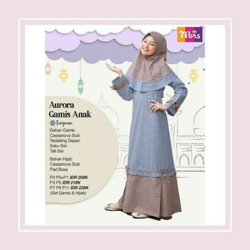 PROMO AURORA GAMIS ANAK NIBRAS/Gamis Aurora/Gamis anak