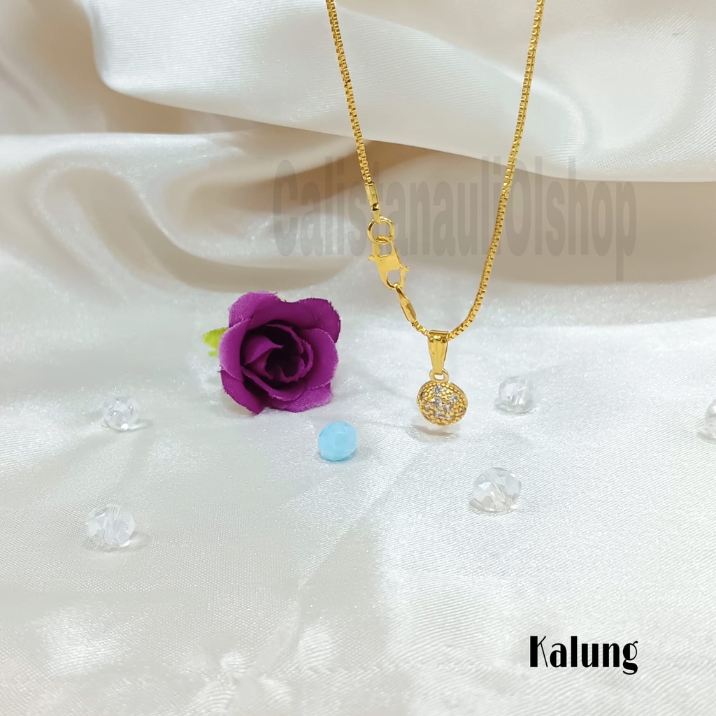 SET DEWASA BOBA MINIMALIS PERHIASAN EMAS KOREA ANTI KARAT DAN ANTI LUNTUR