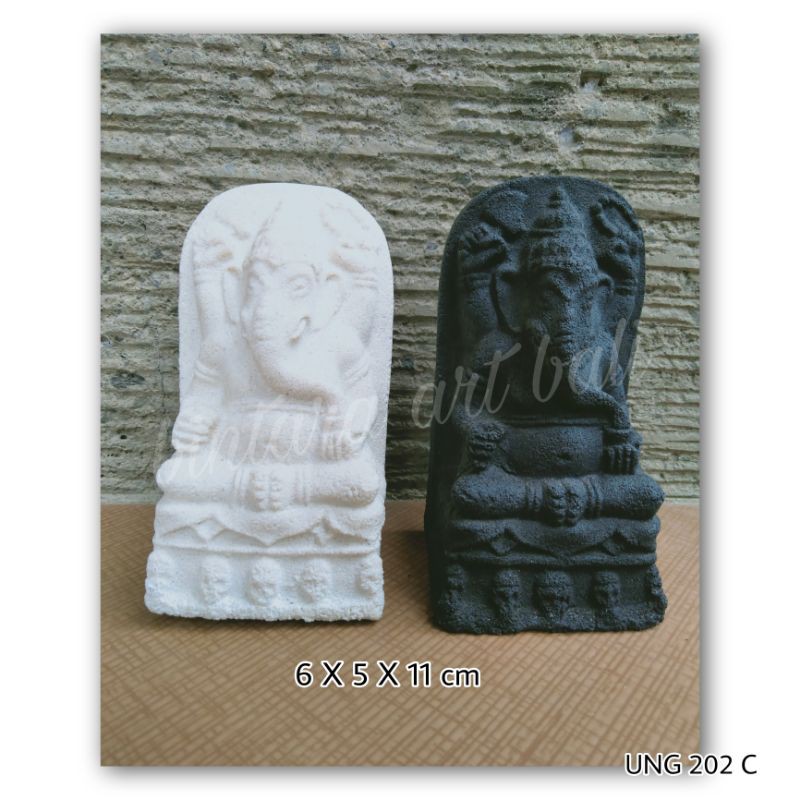 patung batu ganesha dekorasi pajangan hiasan souvenir bali unik cantik murah