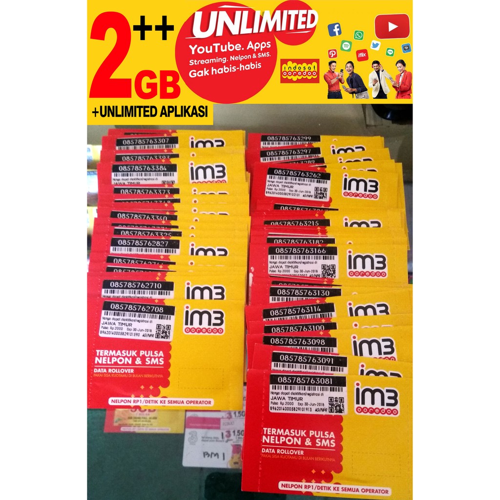 Indosat 2GB + Unlimited Aplikasi