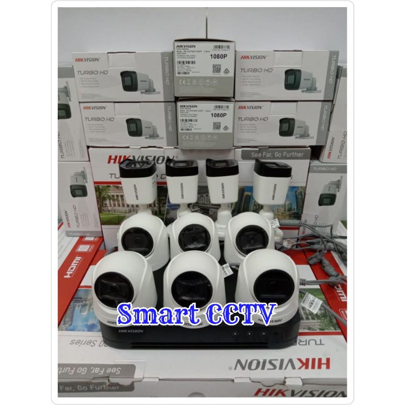 PAKET CCTV HIKVISION 16CH 10 KAMERA 2MP AUDIO KOMPLIT