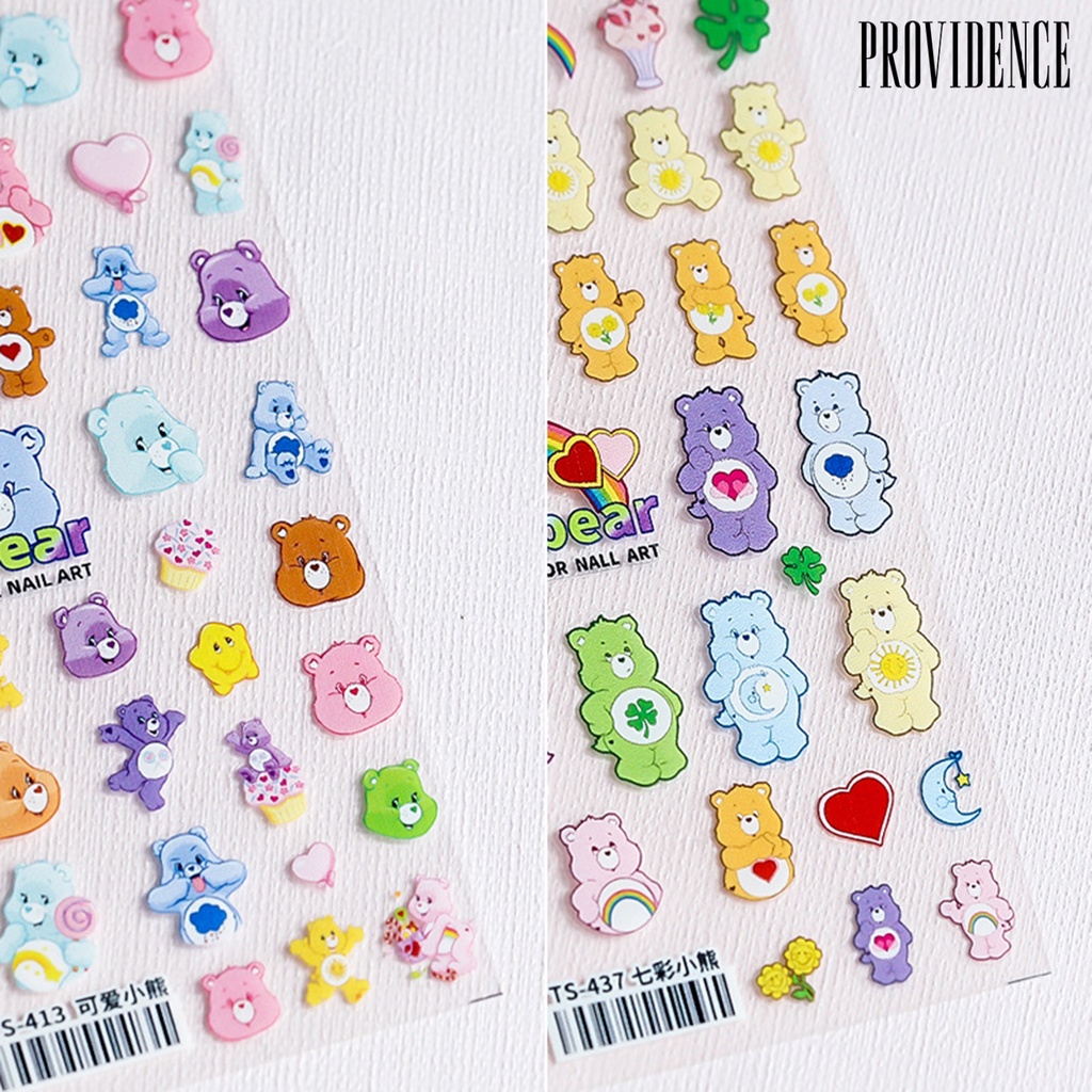 Providence Nail Embossed Decals Bear Shape 5D Effect Ultra Thin Japanese 5D Thin Tough Nail Stickers for Women