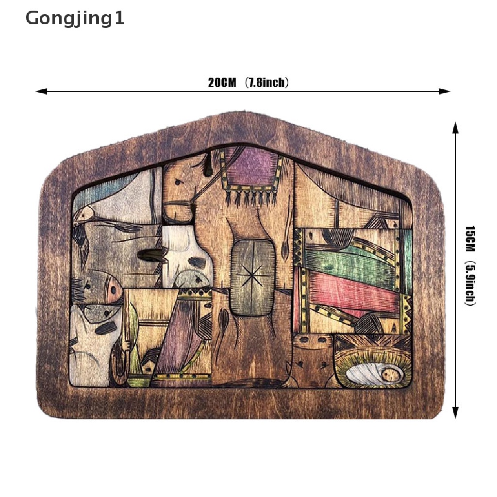 Gongjing1 Mainan Puzzle Kayu Gambar Yesus Untuk Anak