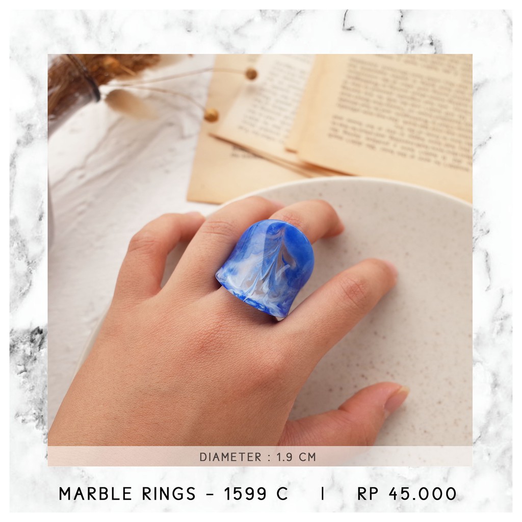 CINCIN MARBLE AKRILIK (DIAMETER 1.9 CM) - 1599