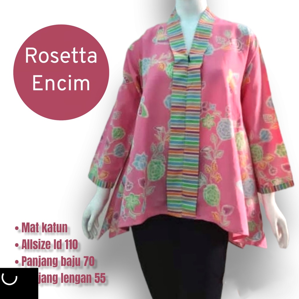 Blus Rosetta Encim batik solo atasan kerja