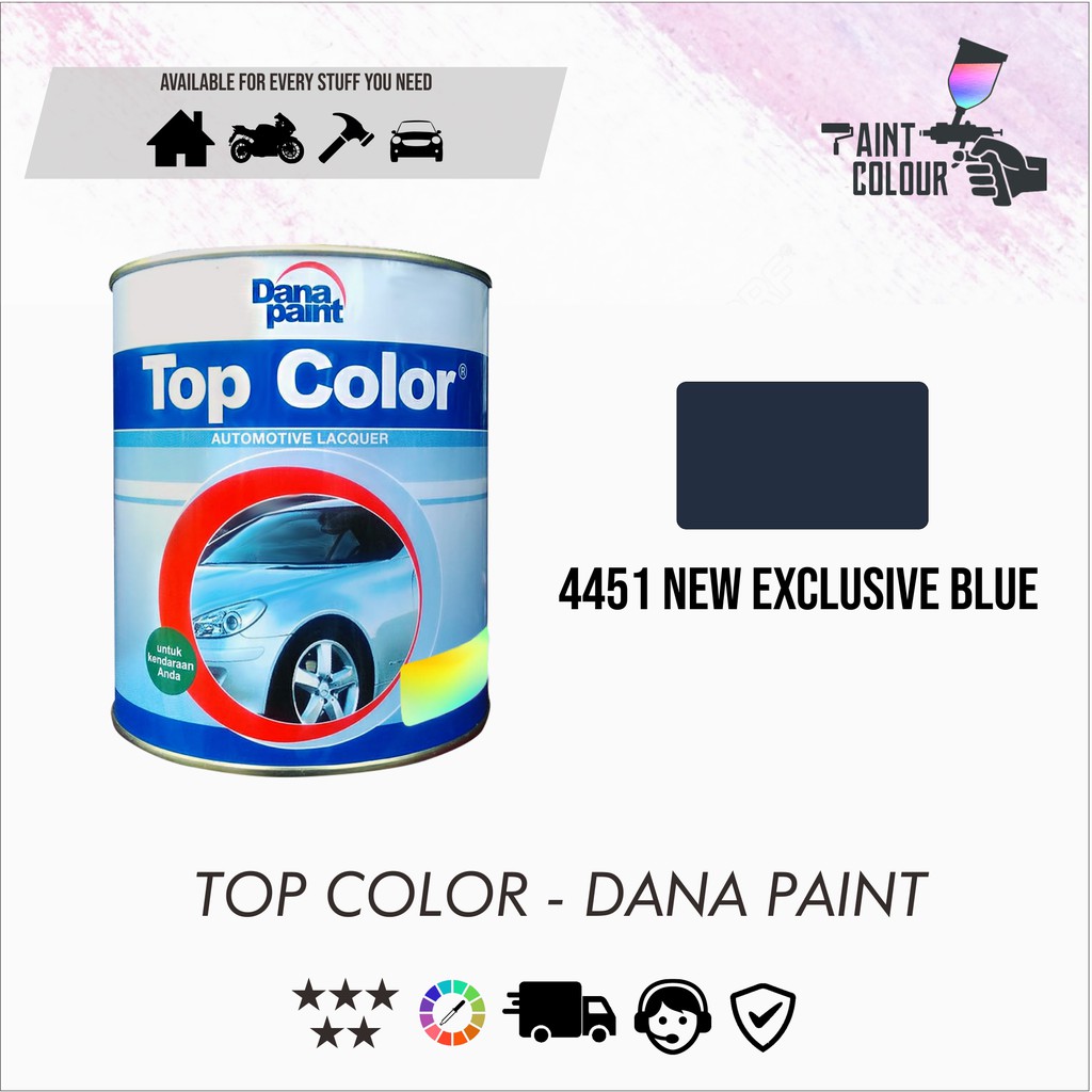 TOP COLOR 4451 New Exclusive Blue - Cat Mobil Kayu Besi Metal Duco