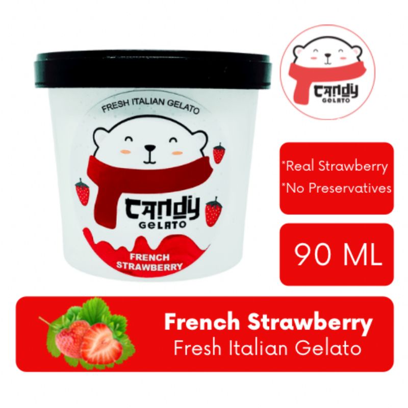

French Strawberry Gelato Ice Cream
