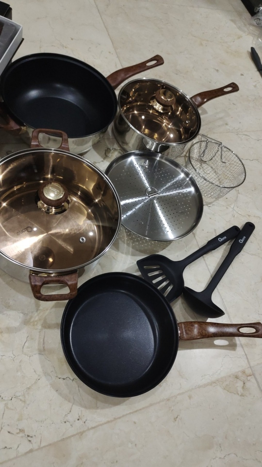 Oxone Basic Cookware Panci Set Stainless Steel 4+2 Pcs Ox-911 Ox911