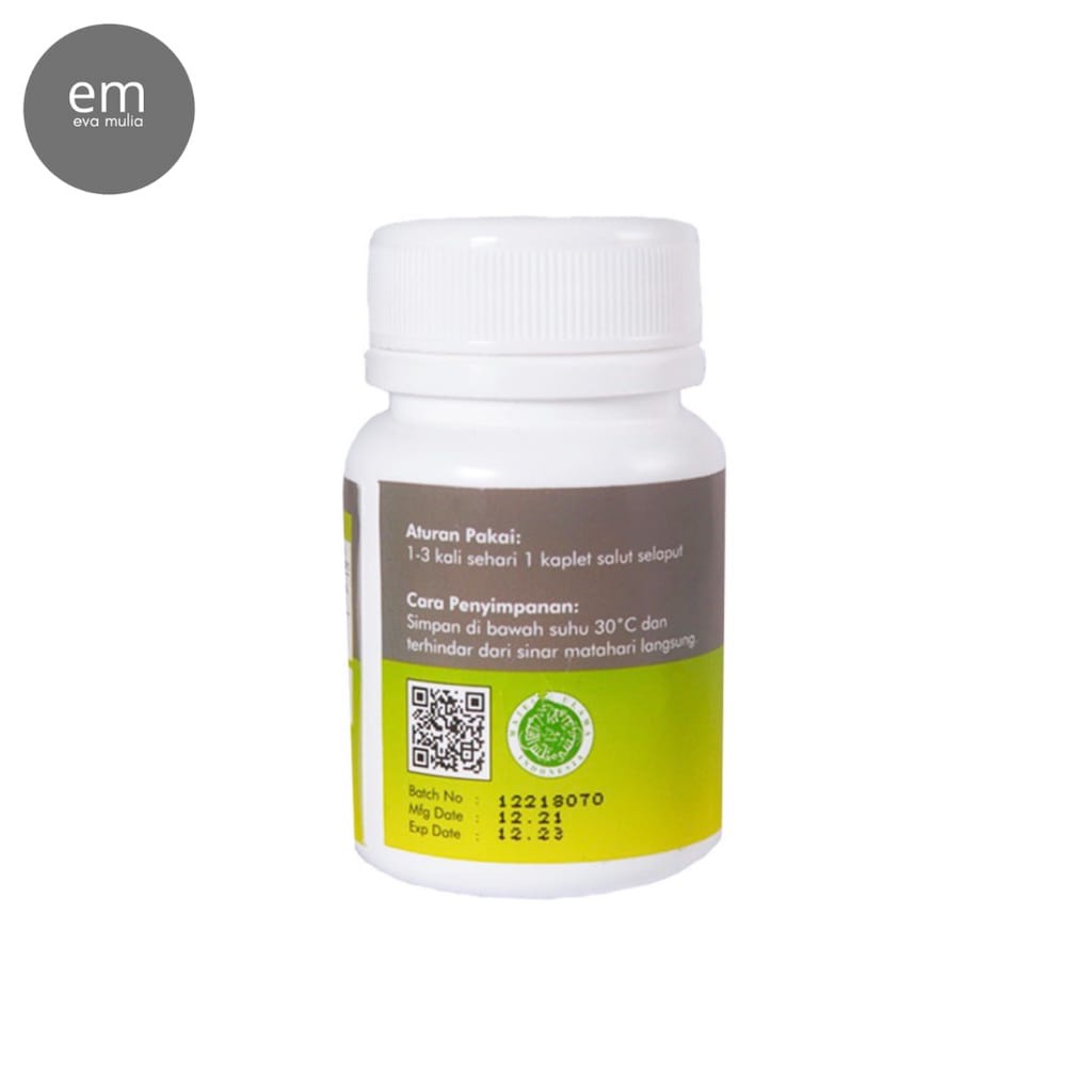 Vitamin E 100 iu 30 kaplet Salut Selaput(Untuk Pori-Pori dan Kesehatan Kulit) Eva Mulia