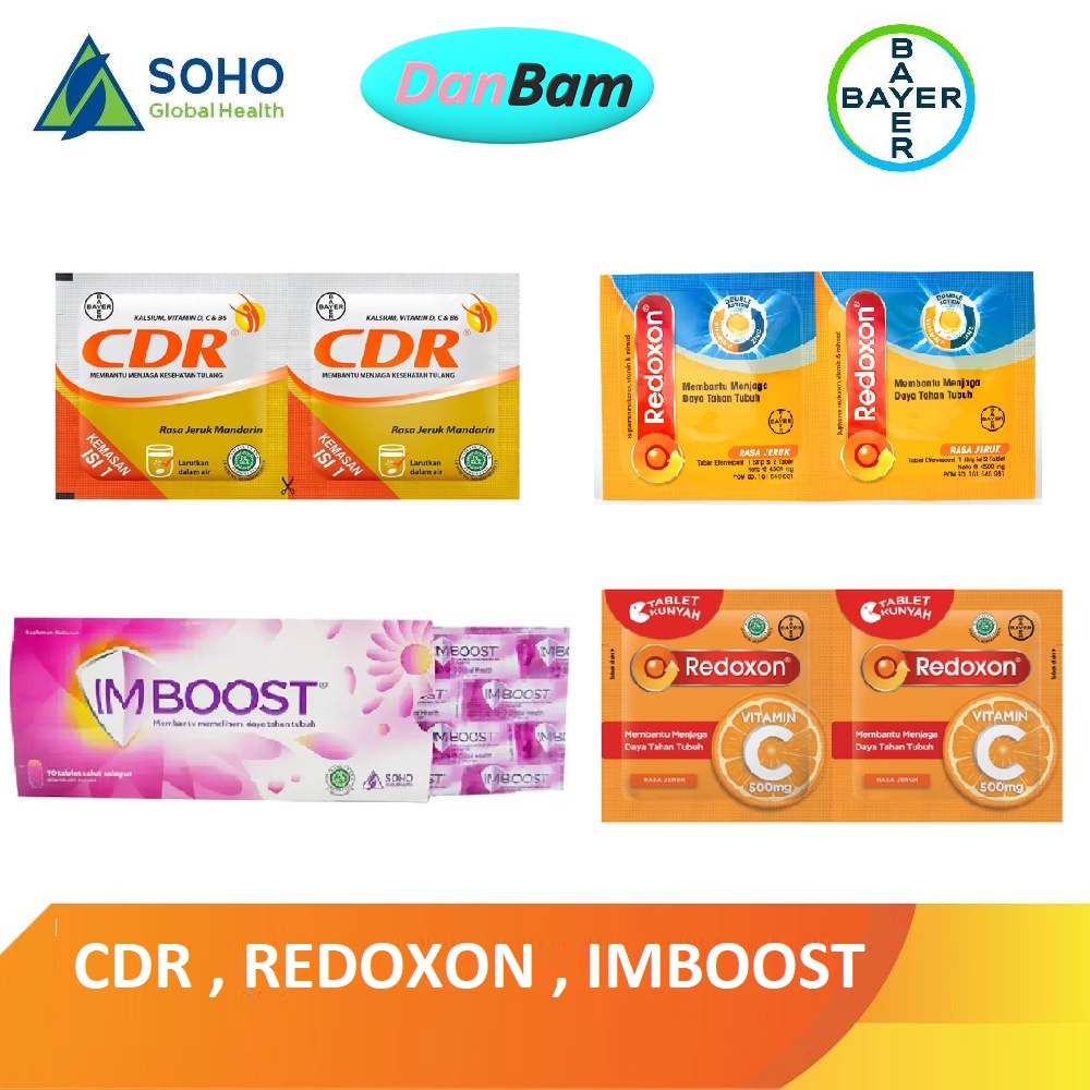 Vitamin C CDR Redoxon Imboost Tablet Sachet Strip