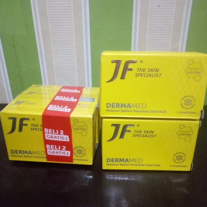 Promo Awal tahun ( Beli 2 Gratis 1 ) Sabun Mandi Batang JF Sulfur Dermamed 90 gr Promo Awal tahun