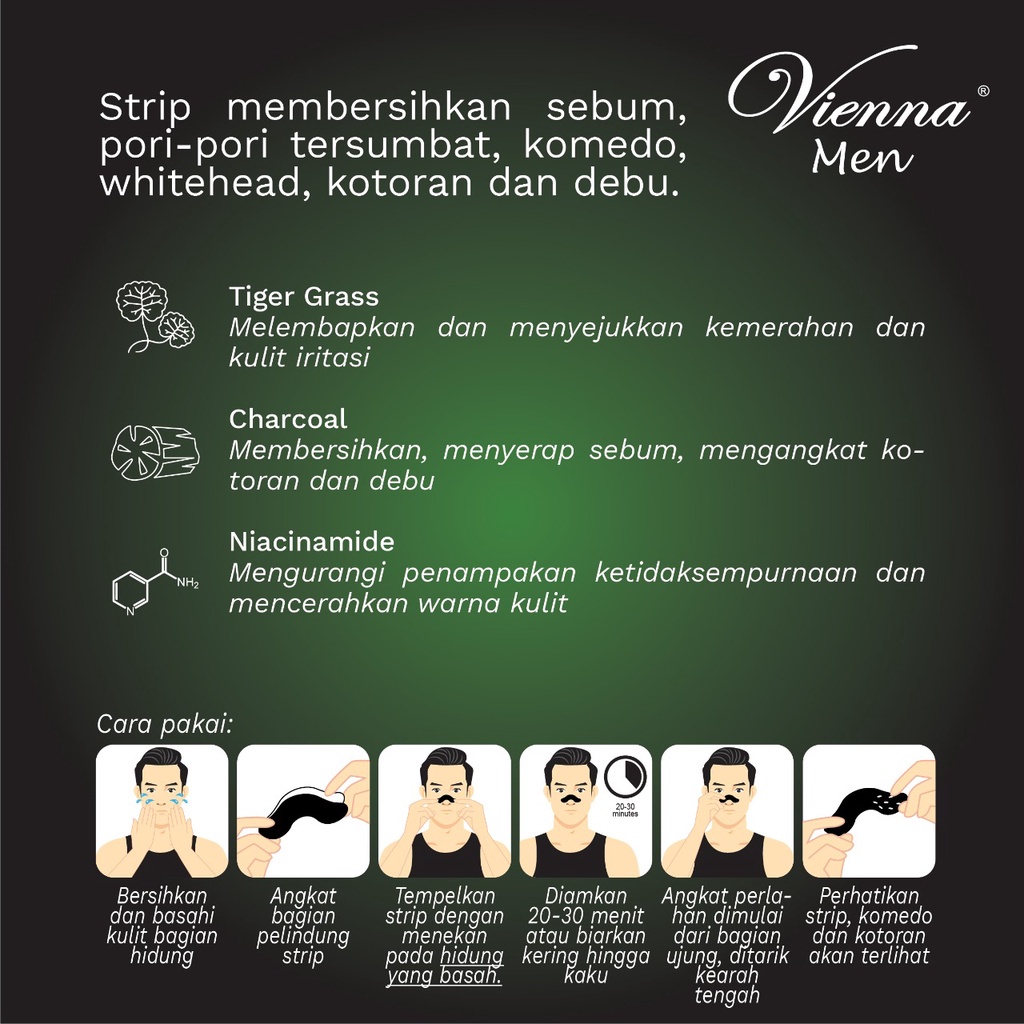 OBRAL MURAH ! CUCI GUDANG ! HARUS HABISA !  VIENNA CLEANSING PORE STRIPS / STRIP PENGANGKAT KOMEDO / MASKER HIDUNG MURAH / MEN