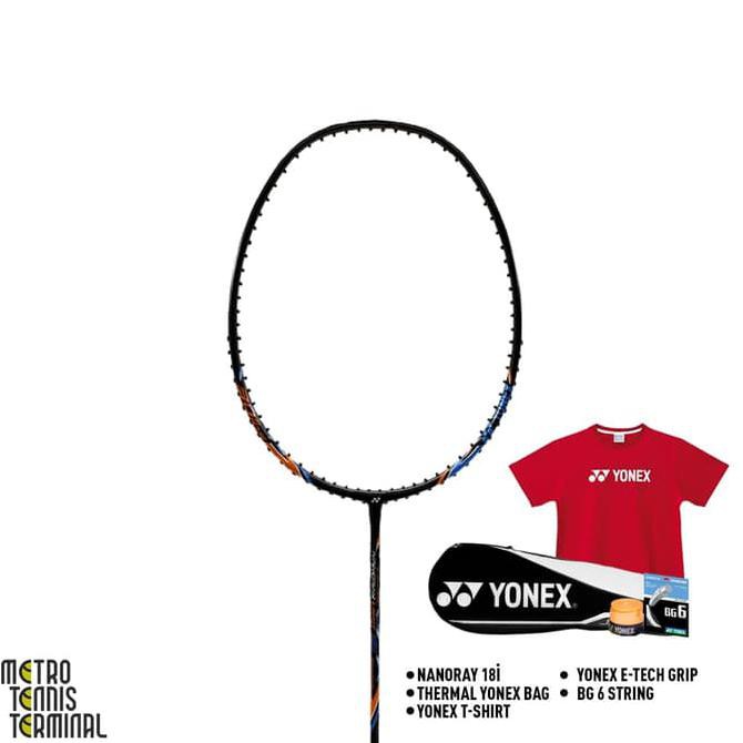 Yonex Nanoray 18I Bundle (Paket Raket Badminton)